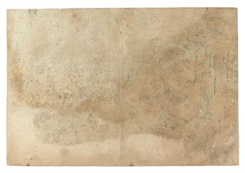 (ISLAMIC ART.) Large illuminated manuscript sheet,